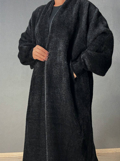 Кардиган женский Fancy Matinee 30740 ангора длинный с карманами, черный, one size Одесса - изображение 9