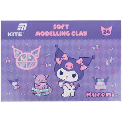 Пластилин Kite Kuromi восковий, 24 кольори, 480 г (HK24-089) Винница