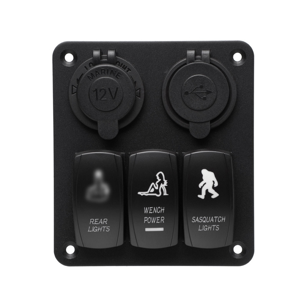 Блок переключателей HeadLight 3+2 синяя подсветка 12V Харьков - изображение 2