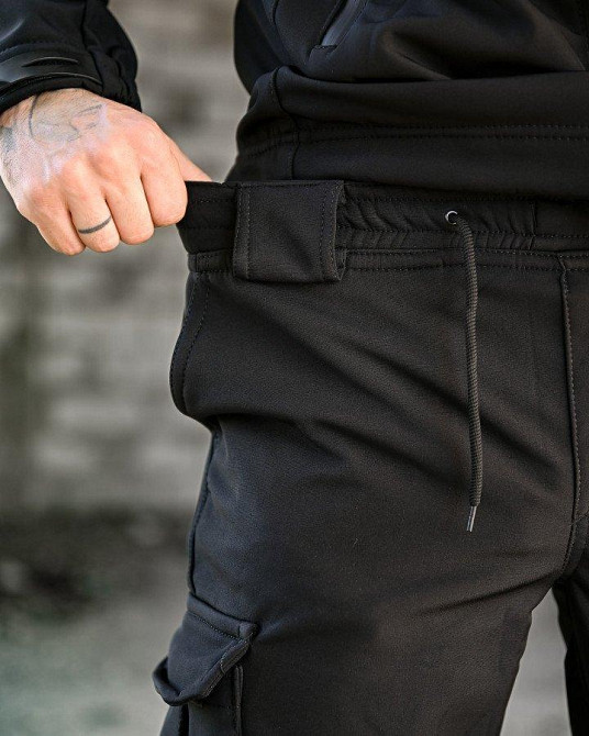 Тактический костюм софтшел BANDIT черный  ВТ7955 Одесса - изображение 20