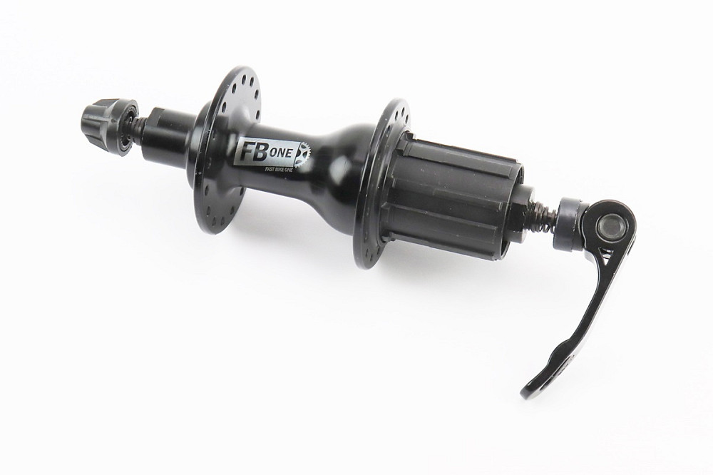 Втулка задня ROAD алюмінієва 14Gx32H під касету 8-11зв, V-brake, 2 пром-підшипники 6200 2RS, кріпл. ексцентрик, чорна FB-A285В Київ - фото 1