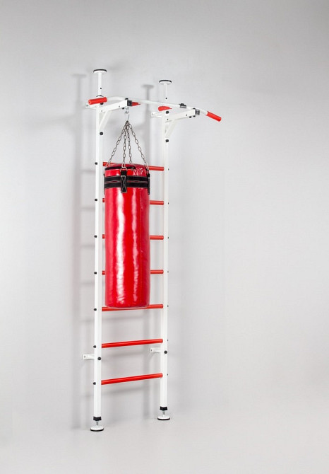 Шведская стенка спортивная с кольцом под грушу брусья турник гимнастическая лавка для взрослых до 120 кг Каменское - изображение 4