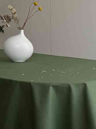 Ecotton Скатертина столова Ecotton DUCK 170х220 см водовідштовхуюча однотонна зеленого оливково Коломия