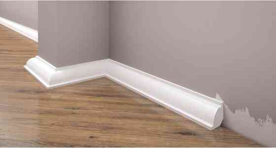 Плинтус под покраску из дюрополимера Элегант LPC - 01 (2,44м.п.) 21,6х21,6мм Днепр