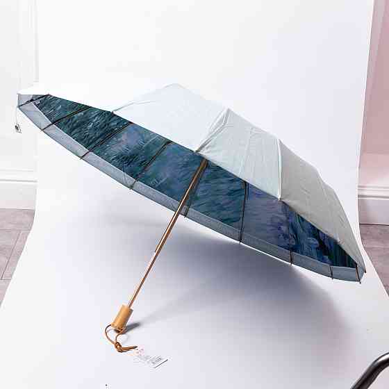 Yiwu Парасолька механічна з принтом надійна з поліестеру діаметр 99 см Блакитна HP-23-3BL Коломия