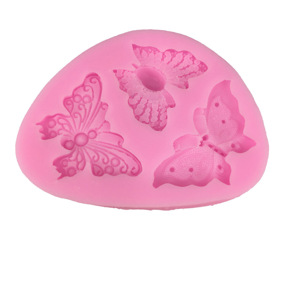 Молд силіконовий Метелики 93 на 70 мм рожевий Київ - фото 9