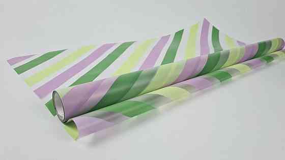 Калька для квітів рулон 8 м тонований матовий (77) (h660) коса смуга No 6 зелено фіолетовий (1 шт.) Харків