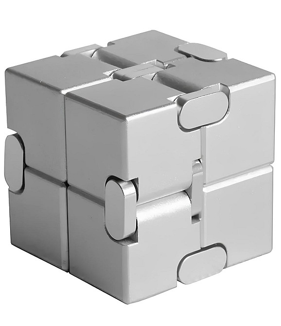Бесконечный кубик RESTEQ, антистресс Infinity Cube 38 мм. Игрушка-антистресс из алюминиевого сплава Киев - изображение 1
