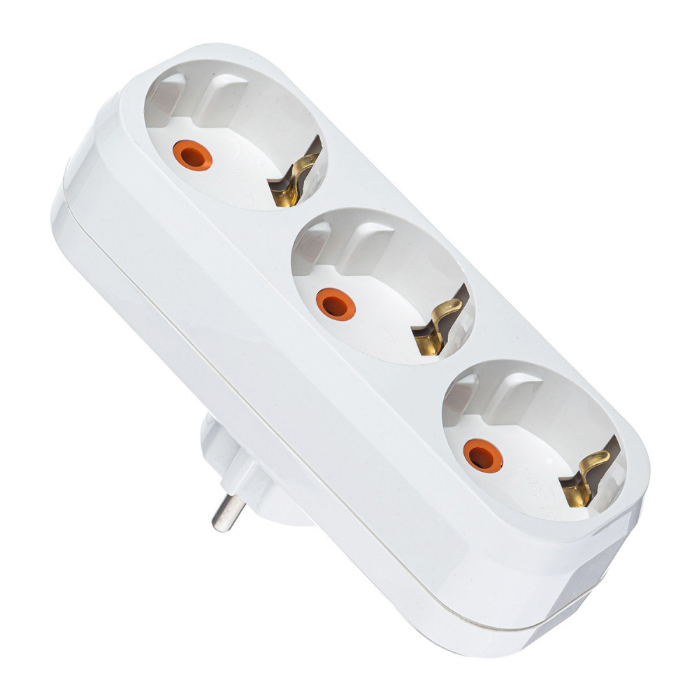 Тройник электрический M33 16А - 220V RFLF с заземлением  Евро Днепр - изображение 1