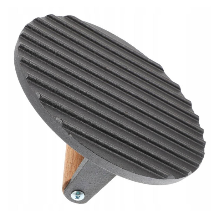 Пресс для мяса чугунный с деревянной ручкой 1,5 кг Ø20 см GRILLI 777185 Код: 012708 Ровно - изображение 2