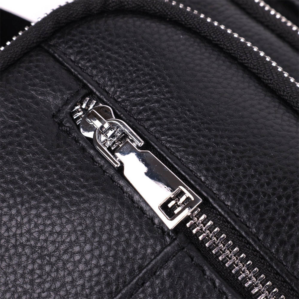 Мужская вертикальная сумка из натуральной кожи Vintage sale_15112 Черный Киев - изображение 6