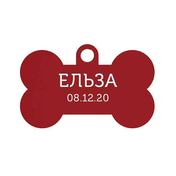 Адресник для собаки Red 50x35мм Київ