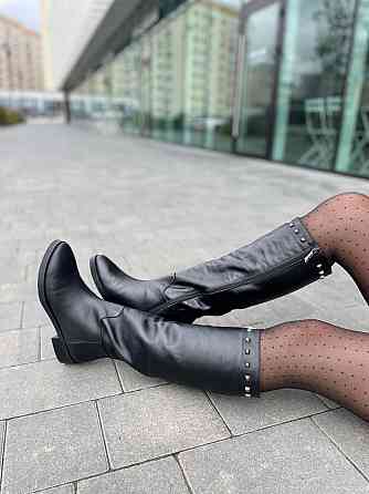 Nivelle Чоботи жіночі NIVELLE чорні натуральна шкіра зима євро-хутро 38р.39р.40р. (4034) Коломыя