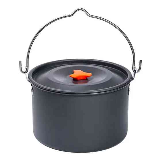 Lugi Набір туристичного посуду в сумці для походу та кемпінгу: каструля, сковорода, чайник HP39 Коломыя