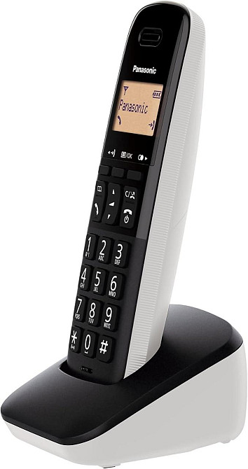 Беспроводной DECT телефон для VoIP смартфонов компактный легкий 10 часов работы KX-TGB610JTW белый черный Киев - изображение 2
