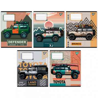 Тетрадь Yes Off road vehicle А5 36 листов линия (767352) Винница