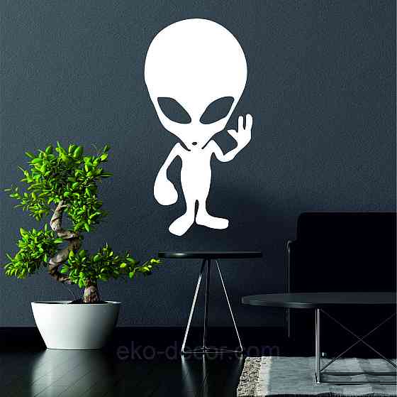 Декоративное настенное Панно «НЛО», Декор на стену 90*44 см, Белый Киев