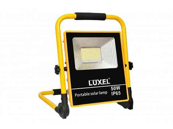 Прожектор 50W 6500К LED переносной автономный с солнечной панелью IP65 (SFLP-50) ТМ LUXEL Киев