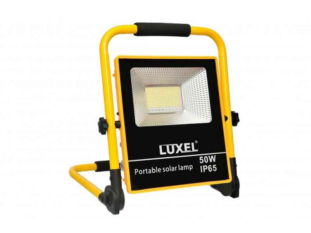 Прожектор 50W 6500К LED переносний автономний з сонячною панеллю IP65 (SFLP-50) ТМ LUXEL Київ - фото 1