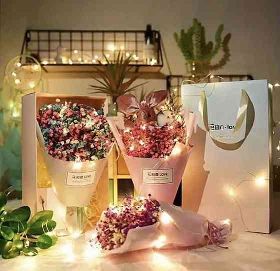 Гірлянда Роса 1 м 10 led на батарейках (Теплий білий) Сміла