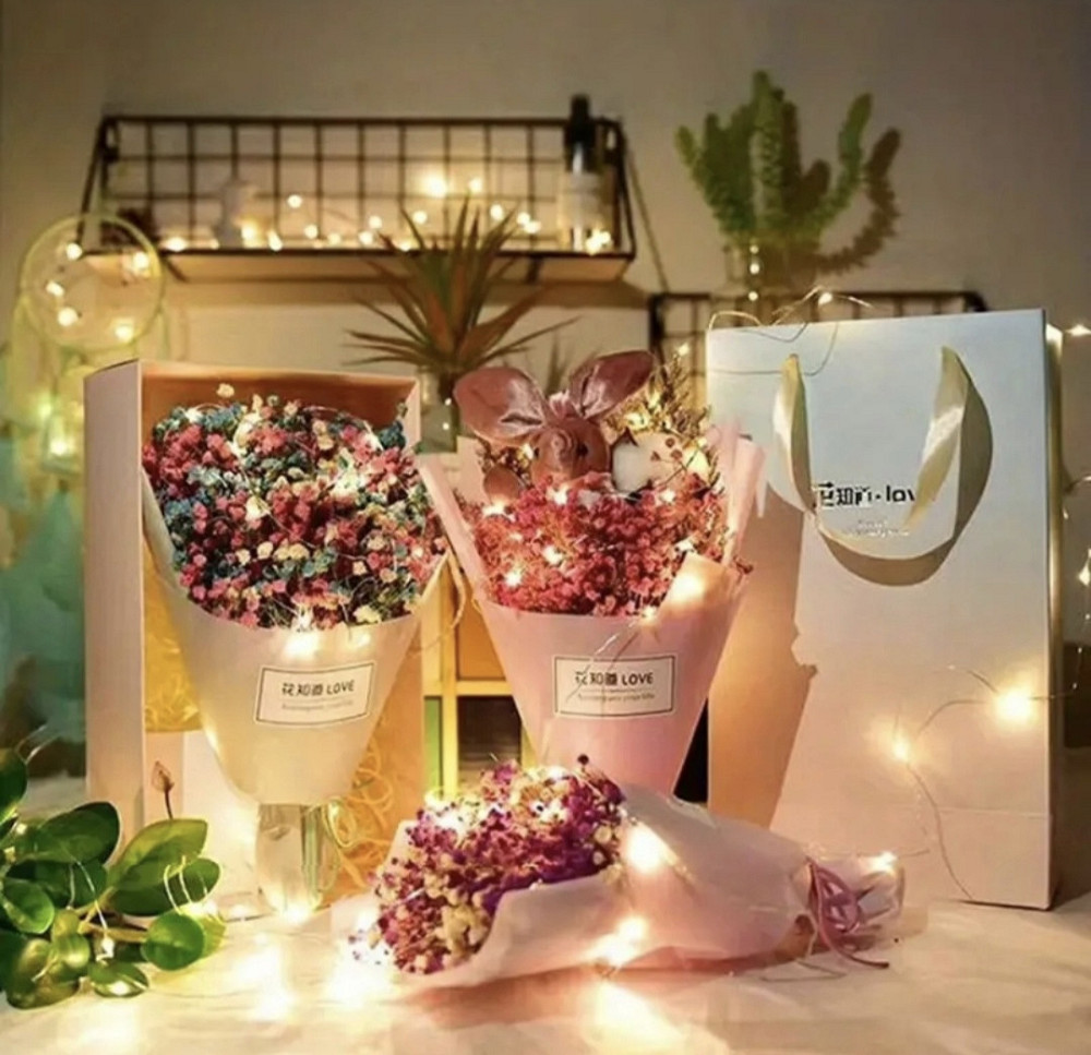 Гірлянда Роса 1 м 10 led на батарейках (Теплий білий) Сміла - фото 1