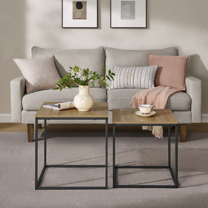 Комплект журнальних столиків Leobert Nika квадратні сонома Київ - фото 2