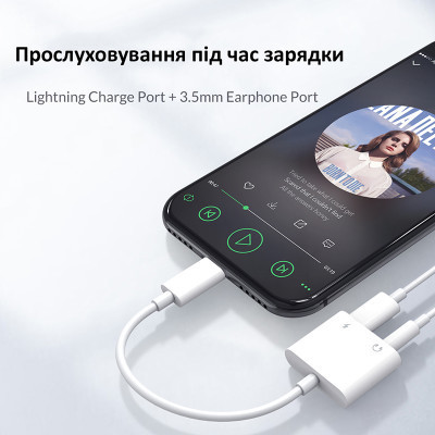 Перехідник Lightning to 3.5mm/Lightning 2LT-WH-BP Orico (CA912797) Вінниця - фото 3