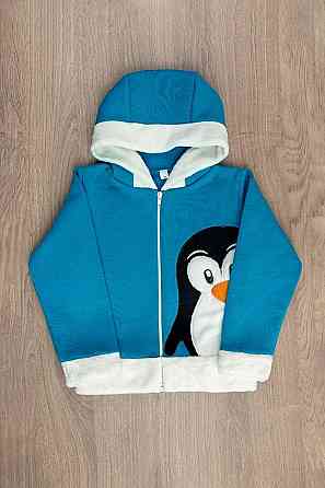 Куртка-толстовка, бірюзова 116-122 топ Крохатушка одяг Київ