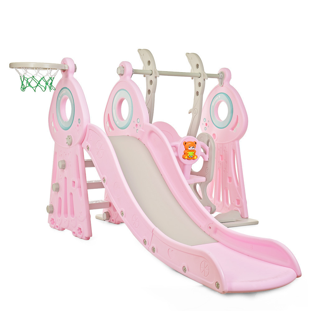 Детский игровой комплекс Bambi 3в1 горка, качеля, баскетбол (WM19011-8) Киев - изображение 1