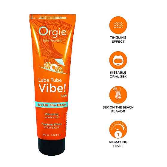 Вібролубрикант Orgie Lube Tube Vibe! Sex On The Beach 100 мл Sex Aura Київ