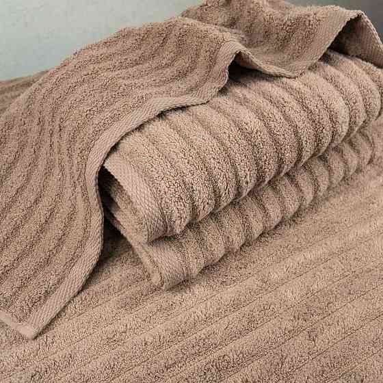 Рушник махровий GM Textile 50x90см Преміум якості Зеро Твіст 550г/м2 (Темно-Бежовий) Суми