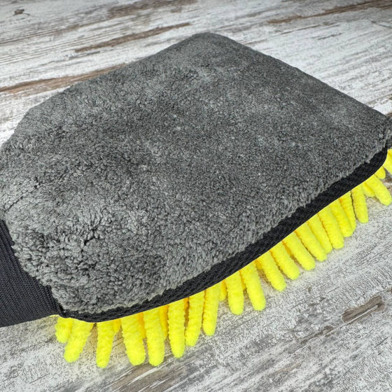 Перчатка из микрофибры двусторонняя для мойки и полировки автомобиля, аксессуар для ухода Киев