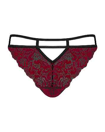 Трусики Obsessive Sugestina Bordeaux-Black S/M Sex Aura Киев