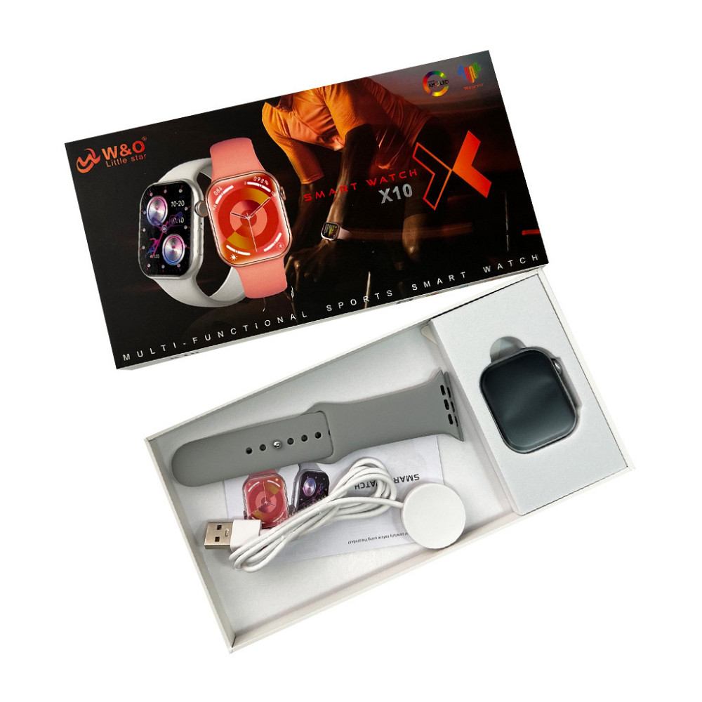 Смарт-годинник W&O X10 46mm, срібний, водостійкий Київ - фото 3