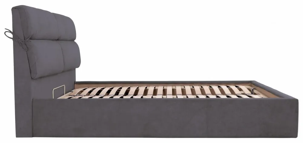 Кровать Двуспальная Edinburgh VIP 160 х 190 см Мисти Dark Grey С дополнительной металлической цельносварной рамой Темно-серый Киев - изображение 3