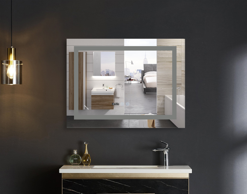 Зеркало Mixxus WARM MR02-70x50 с Led Touch, Anti-fog, димером, регулятором яркости, часами (MI6668) Киев - изображение 5