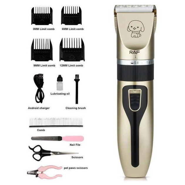 Машинка для стрижки собак и кошек триммер машинки для груминга RAF R.436 набор для стрижки животных NZ-19 Львов - изображение 7