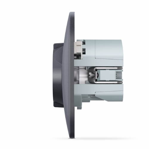 BINERA чорний графіт Розетка внутрішня +USB+Type-C із заземленням Videx Житомир - фото 7