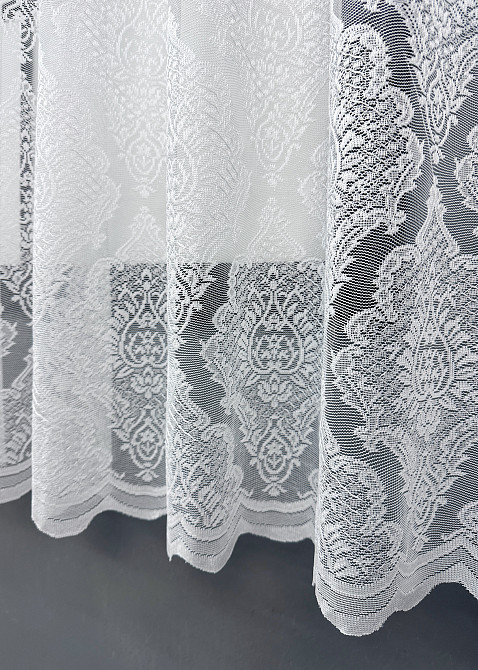 Тюль VR-Textil 1320т Корона Жакард Білий 300х150 см (42-0037) Київ - фото 7