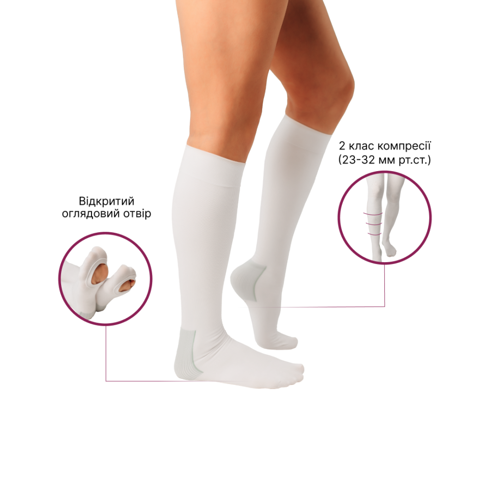 Гольфи Vitamed 6211 середньої компресії, з нижнім оглядовим отвором, антиемболічні Дніпро - фото 4