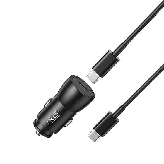 Автомобільний зарядний пристрій XO CC57 PD25W Smart Metal Single C Port + Type-C кабель чорний Львів