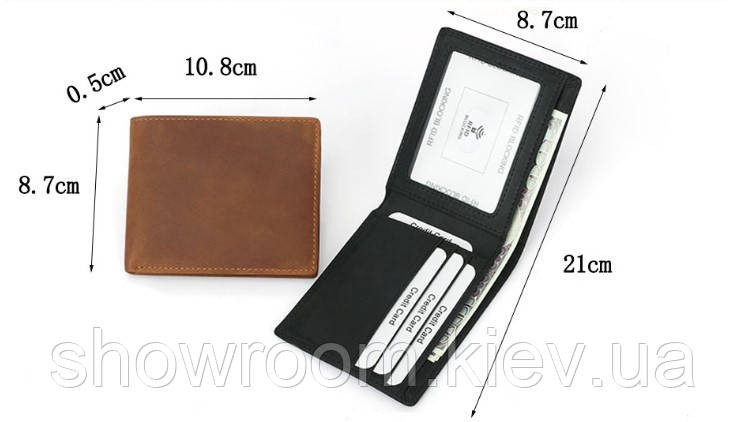 Чоловіче шкіряне портмоне Wild Collection (2121) Київ - фото 2