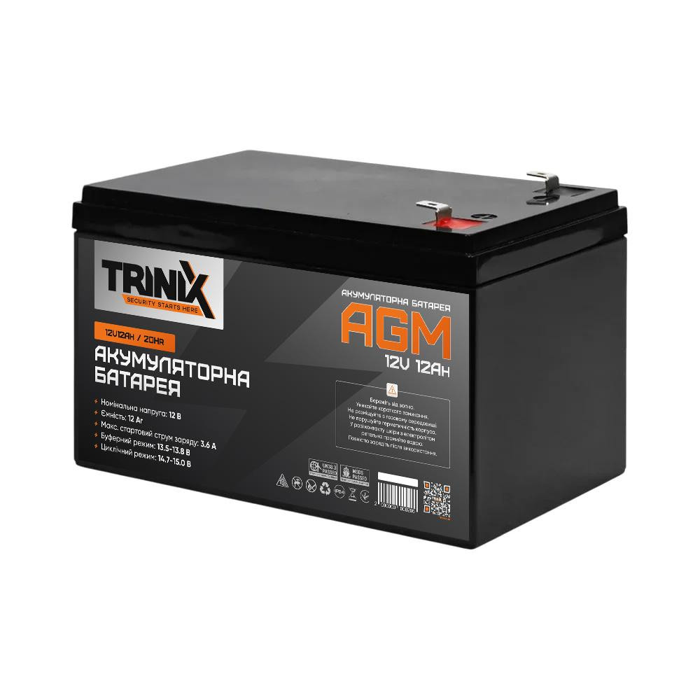 Акумуляторна батарея 12В 12Аг Trinix 12V12Ah/20Hr AGM свинцево-кислотна (44-00033) Киев - изображение 5