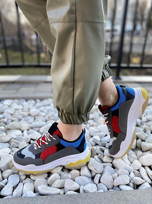 No brend Кросівки жіночі D1901-D65 сірий/синій (весна-осінь, еко замша+сітка) (2493) Коломия - фото 3