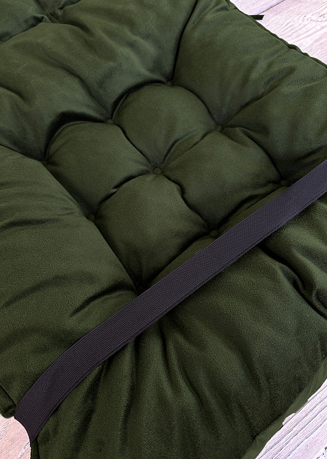 Подушка для стільців (50x120х8 см) подвійна Decorator Флокс колір зелений 84-154 Київ - фото 8