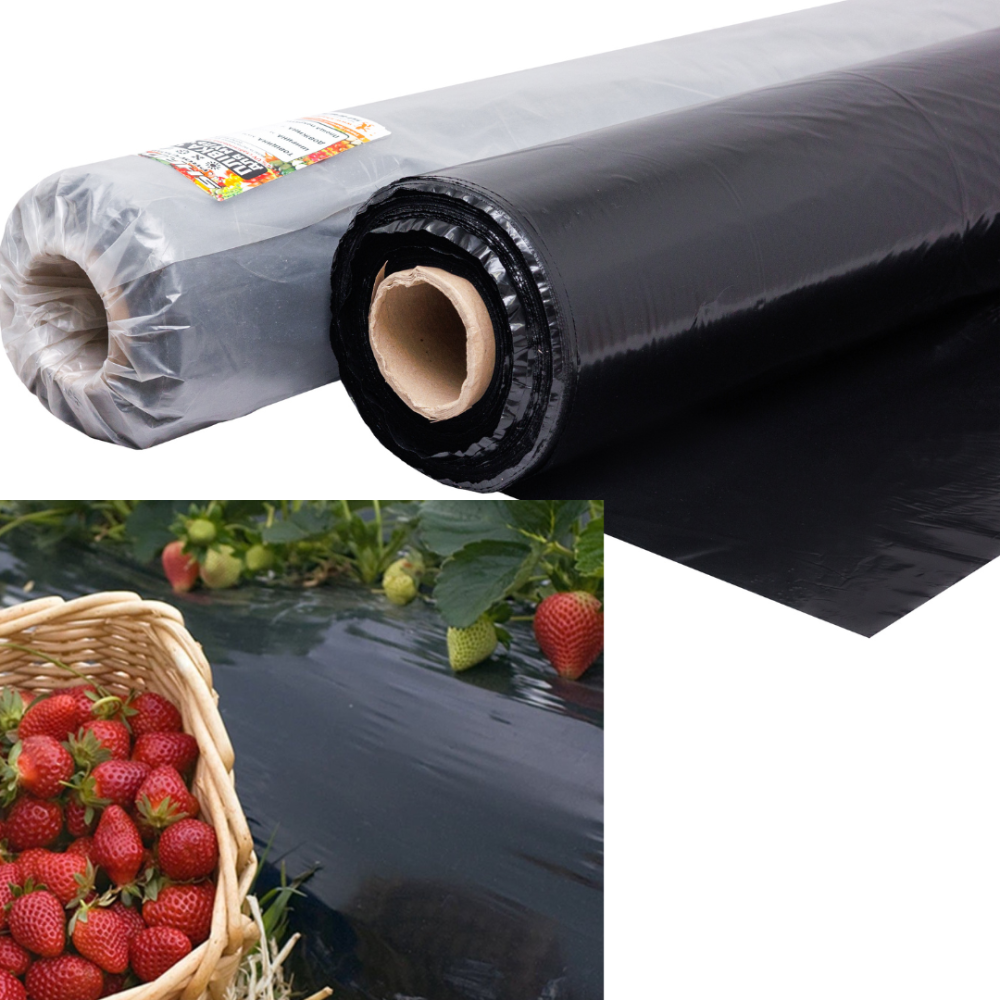 Плівка 30 мкм 1.200м* 500 м чорна поліетиленова для мульчування полуниці Дніпро - фото 1