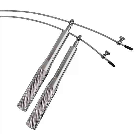 Скакалка швидкісна на підшипниках алюмінієва PowerPlay 4207 Elite Jump Rope Срібна (3m.) Київ