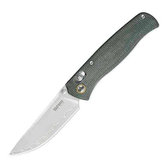 Ніж складаний туристичний SRM Medal 255L-MG3 (8.2 см) 140Cr / Micarta зелений Київ