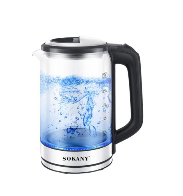 Sokany Чайник електричний Sokany SK-09013 2.5 літра прозорий Коломия - фото 1