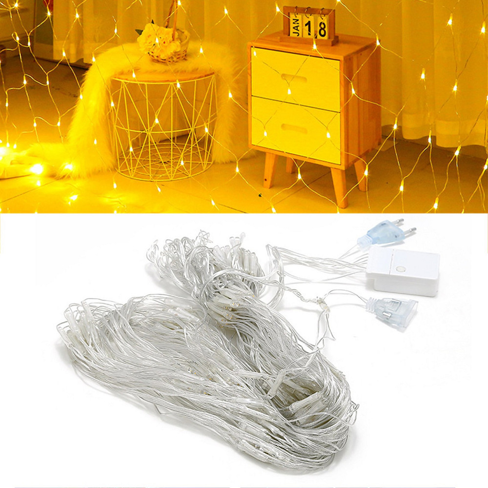 Гірлянда новорічна тепла біла 120 LED 1.7x1.5м Київ - фото 9